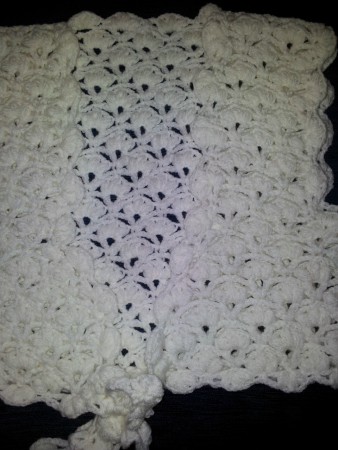 Fehér horgolt boleró